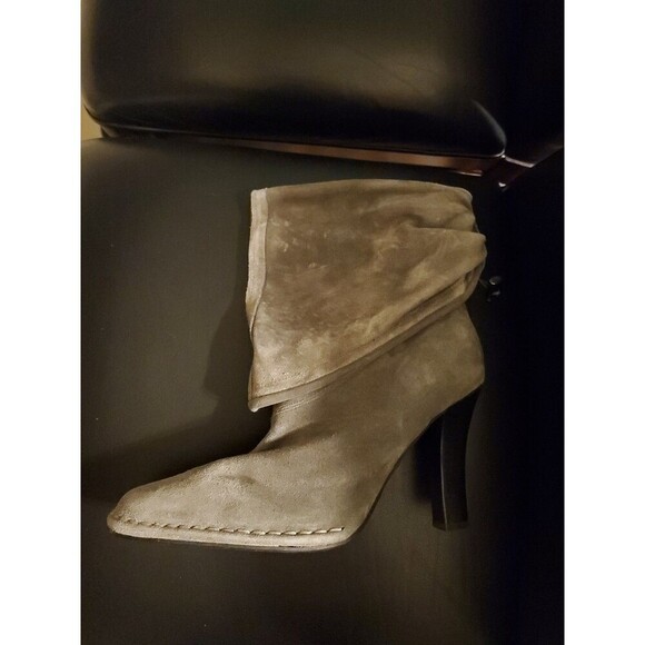 Hot In Hollywood Slouch Boots High Heel Grey Suede Slouchy Womens Size 8 M shoes - Picture 10 of 16